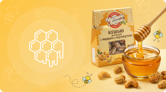 Кешью с мёдом и кунжутом