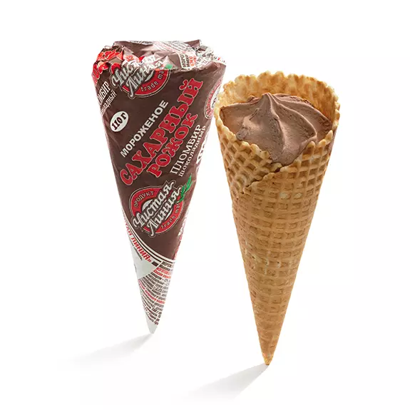 Мороженое рожок шоколадный, 110г: «Чистая Линия»