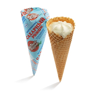 Пломбир в сахарном рожке, 110г