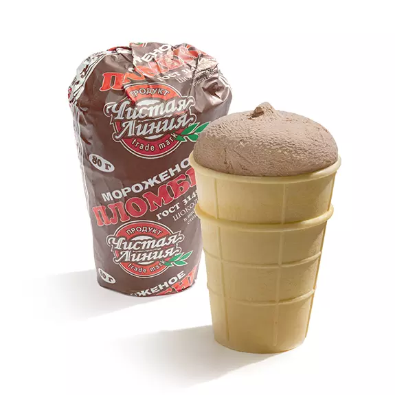 Фото товара Пломбир шоколадный в вафельном стаканчике, 80г: null: «Чистая Линия»