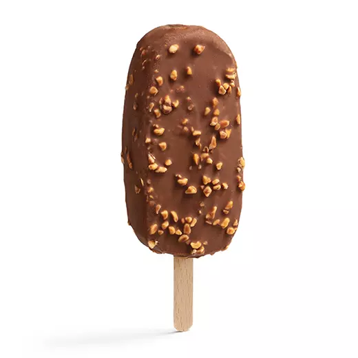Фото товара Пломбир крем-брюле в шоколадной глазури с арахисом, 80г: null: «Чистая Линия»