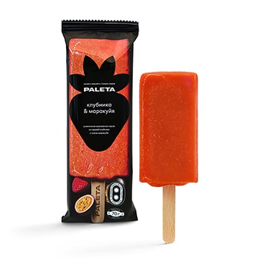 Мороженое-смузи PALETA «Клубника и маракуйя», 70г
