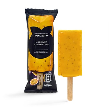 Мороженое-смузи PALETA «Маракуйя и семена чиа», 70г
