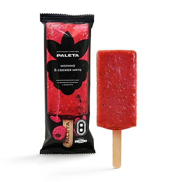 Мороженое-смузи PALETA «Малина и свежая мята», 70г