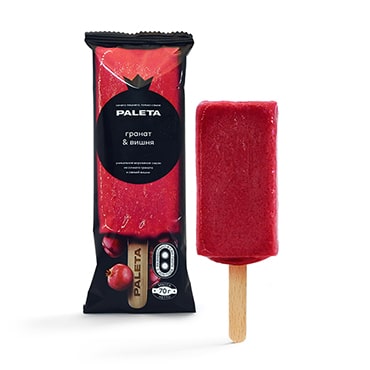 Мороженое-смузи PALETA «Гранат и вишня», 70г