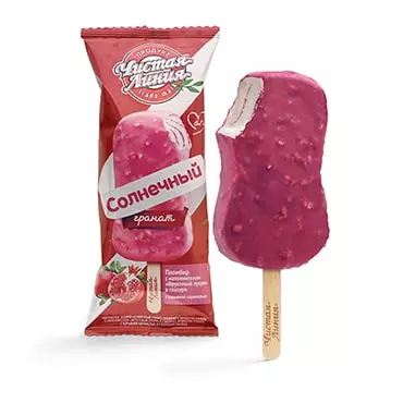 Пломбир «Солнечный гранат» в глазури, 62г