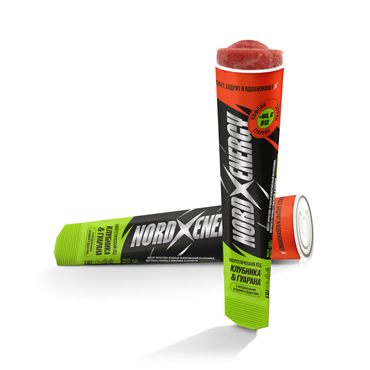 Энергетический лёд «Клубника&Гуарана» NORDXENERGY, 98г