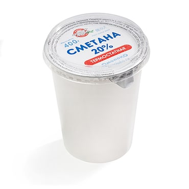 Сметана термостатная 20%, 400г