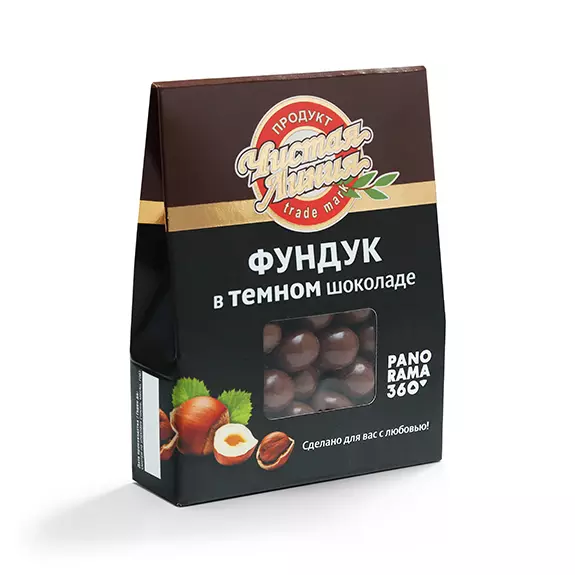 Фото товара Фундук в темном шоколаде, 100г: null: «Чистая Линия»