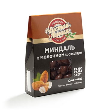 Миндаль в молочном шоколаде, 100г