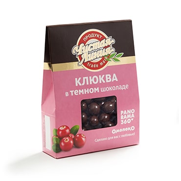 Клюква в темном шоколаде, 100г