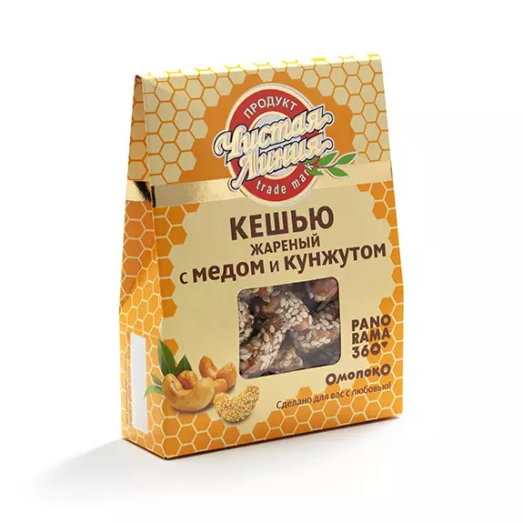 Фото товара Кешью жареный с медом и кунжутом, 100г: null: «Чистая Линия»
