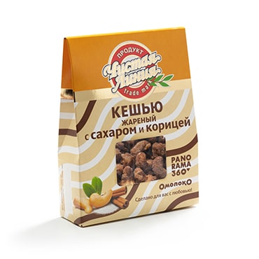 Кешью жареный с сахаром и корицей, 100г