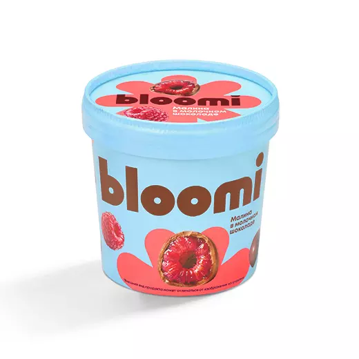 Фото товара Малина в молочном шоколаде «BLOOMI», 150г: Замороженный десерт малина в молочном шоколаде: «Чистая Линия»