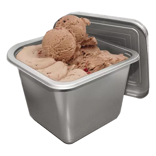 Фото товара «Шварцвальдская вишня» 1кг: Пломбир шоколадный с кусочками шоколадного печенья и ромовой вишней: «Чистая Линия»